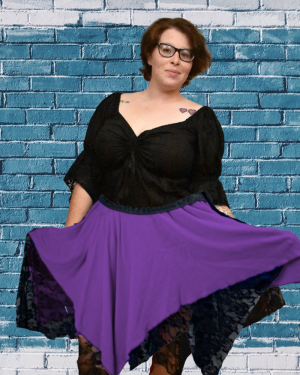 Purple Gauze Reversible Fairy Hem Skirt - Oh Jessa