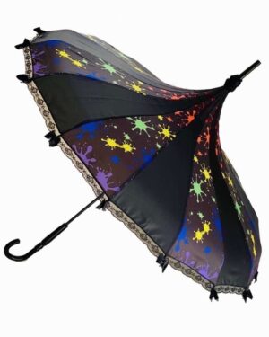 Rainbow Raindrops Parasol Umbrella