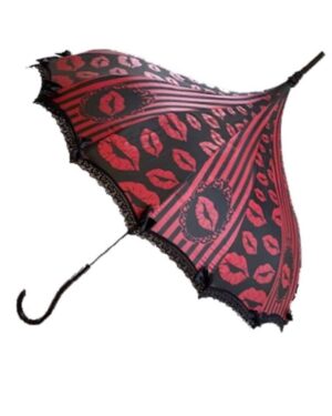 Stripes and Kisses Parasol / Umbrella