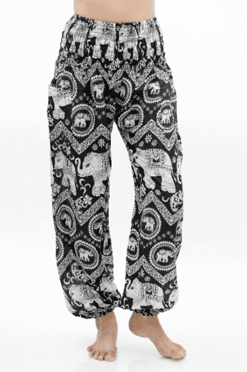 Buy CH0057 Black Soft Pants Elephant Men's Yoga Massage Pants in